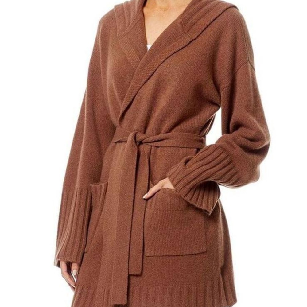 360 Cashmere Raina Hooded Sweater Cardigan - Picture 1 of 4